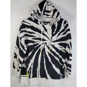 FABLETICS Jasmine Side Slit Pullover  Hoodie Black White Yellow Hooded Sweater